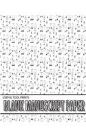 Useful Tool Prints Blank Manuscript Paper