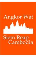 Angkor Wat in Siem Reap Cambodia - Lined Notebook with Orange Cover