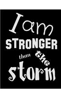 I Am Stronger Than the Storm: Internet Password Organizer, Large Print Book, 8 1/2" x 11"