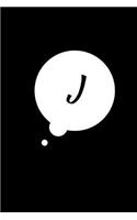 J: 6 x 9 Journal Notebook, Initial "J" Monogram Comic Book Bubble Cover, Blank Lined Journal, 110 Durable Pages, Journal to Write In