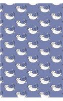 Journal Notebook For Cat Lovers Flying Cats Pattern 10: 110 Page Plain Blank Journal For Drawing, Writing, Doodling In Portable 6 x 9 Size.(65 Noteworthy Series Unlined)