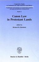 Canon Law in Protestant Lands