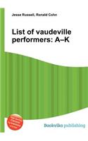 List of Vaudeville Performers