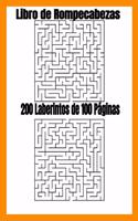 Libro de rompecabezas 200 Laberintos de 100 páginas