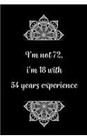 I'm not 72, i'm 18 with 54 years experience