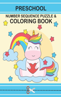 Preschool Number Sequence puzzle & Coloring Book