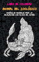 Animal del zoológico - Libro de colorear - Diseños de animales para la relajación con alivio del estrés