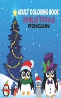 Adult Coloring Book Christmas Penguin
