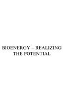 Bioenergy - Realizing the Potential