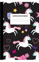 Composition Notebook: College Ruled Blank Lined Journal Paper Notebook - Workbook for Students, Kids, Teens and Women - Gorgeous Unicorn School Supplies for Girls - Writi