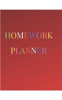 Homework Planner: A Red Cute 2019-2020 Student Academic Undated Daily, Weekly College, High, Middle School, Kindergarten, Elementary Calendar Assignment Organizer, Tr