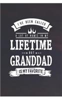 I 've Been Called A Lot Of Names In My Lifetime But Granddad Is My Favorite: Family life grandpa dad men father's day gift love marriage friendship parenting wedding divorce Memory dating Journal Blank Lined Note Book