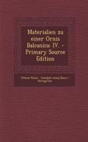 Materialien Zu Einer Ornis Balcanica