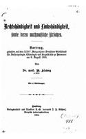 Rechtshändigkeit und linkshändigkeit, sowie deren muthmassliche ursachen