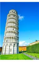 Day Shot of the Leaning Tower of Pisa in Italy Journal: 150 page lined notebook/diary