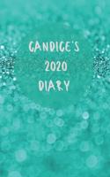 Candice's 2020 diary - 2020 diary week to view - Monthly and weekly to do - Week by week journal/planner approx A5 size -150 pages (yellow glitter cover)