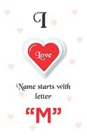 I Love Name Starts with Letter 