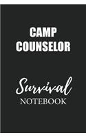 Camp Counselor Survival Notebook: Small Undated Weekly Planner for Work and Personal Everyday Use Habit Tracker Password Logbook Music Review Playlist Diary Journal