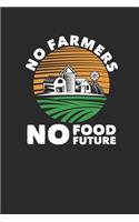 No Farmers No Food Future: Dotted Bullet Notebook (6" x 9" - 120 pages) Farmers Notebook for Daily Journal, Diary, and Gift