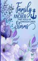 Family is the Anchor That Hold Us Through Life's Storm: Pretty Floral Multi Year Monthly Planner (Jan 2020 to Dec 2022)