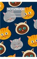 Notizbuch A5 Muster Zeichnung Katze Katzen Cat Cats Haustier Pet: - 111 Seiten - EXTRA Kalender 2020 - Einzigartig - Liniert - Linie - Linien - Geschenk - Geschenkidee