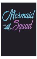 Mermaid Squad: Mermaid Journal 6 x 9, 120 Page Blank Lined Paperback Journal/Notebook