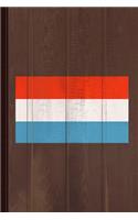 Luxembourg Flag Journal Notebook: Blank Lined Ruled for Writing 6x9 110 Pages