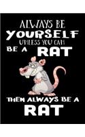 Always Be Yourself Unless You Can Be a Rat Then Always Be a Rat: Composition Notebook Journal