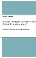 Zu Emile Durkheims Dissertation "Über die Teilung der sozialen Arbeit": Eine kurze Darstellung des Gedankenpanoramas(German)