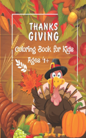 Thanksgiving Coloring Book for Kids Ages 4+