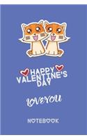 Cute Cats Valentine's Day Gift for Cat lovers Notebook journal