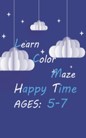 Learn Color Maze Happy Time, Ages 5-7