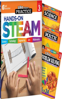 180 Days™: STEAM, Science, Math, & Problem Solving Grade 3: 4-Book Set