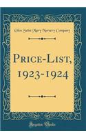 Price-List, 1923-1924 (Classic Reprint)