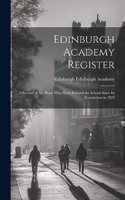 Edinburgh Academy Register