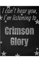 I can't hear you, I'm listening to Crimson Glory creative writing lined notebook