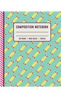 Composition Notebook 100 Pages Wide Ruled 7x5x9.25