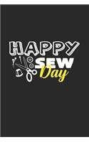 Happy sew day: 6x9 Sewing Machine - grid - squared paper - notebook - notes