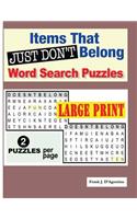 Items that Just Don't Belong Word Search Puzzles