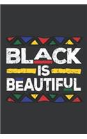 Notebook: Black is Beautiful Black History Month Panthers Journal & Doodle Diary; 120 College Ruled Pages for Writing and Drawing - 6x9 in.