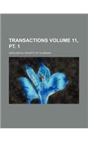 Transactions Volume 11, PT. 1