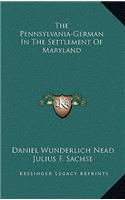 Pennsylvania-German In The Settlement Of Maryland