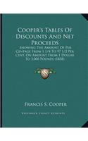 Cooper's Tables Of Discounts And Net Proceeds