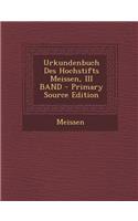 Urkundenbuch Des Hochstifts Meissen, III Band - Primary Source Edition