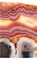 Agate Crystal Journal 6 x 9 Lined Journal Diary Composition Book Notebook