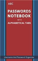 ABC Passwords Notebook With Alphabetical Tabs