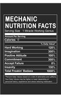 Mechanic Nutrition Facts