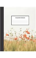 Composition Notebook: College-Ruled Blank Lined Notebook - For Girls, Boys, Teens, Kids, Adults - School Writing Notes Journal - 7.5 x 9.25 inches - 100 Pages - Field Edi