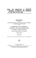 Issues and perspectives in enforcing corporate governance
