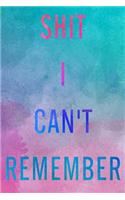Shit I Can't Remember